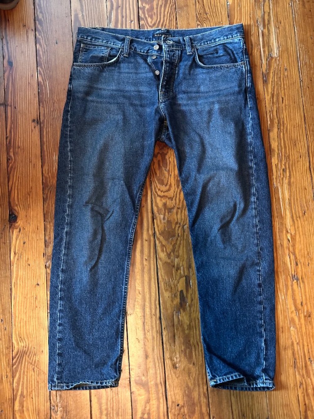 Nudie Jeans Steady Eddie II 36 Blue Soil